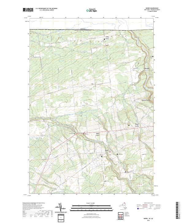 Burke, NY-QC — USGS 7.5-minute topo (2023)