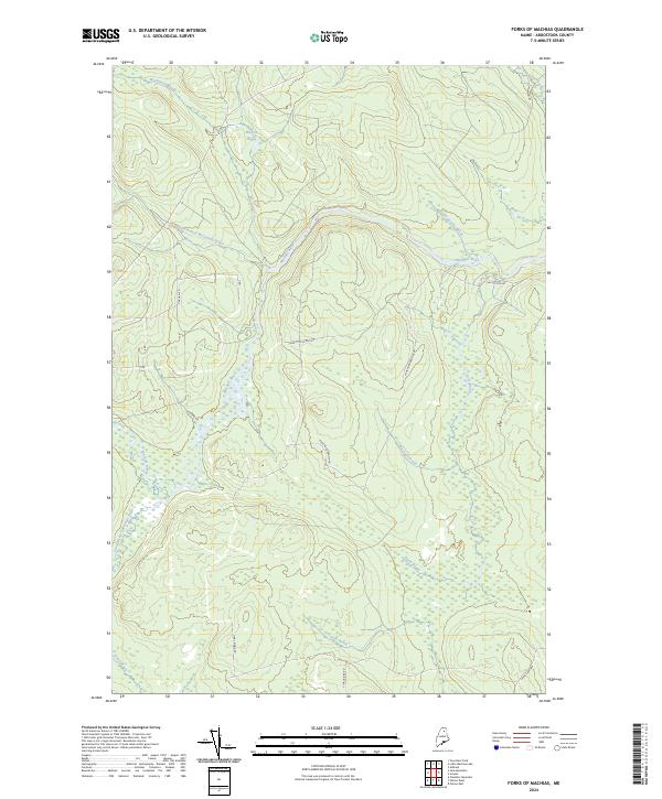 Forks of Machias, ME — USGS 7.5-minute topo (2024)