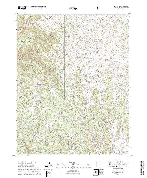 Leandro Canyon, NM — USGS 7.5-minute topo (2023)