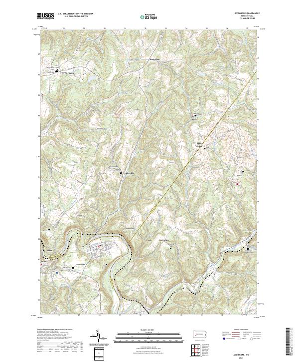 Avonmore, PA — USGS 7.5-minute topo (2023)