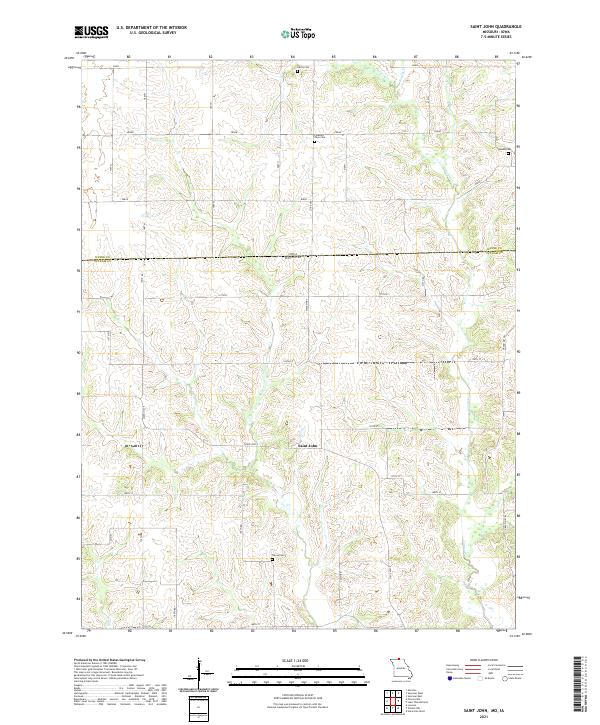 Saint John, MO-IA — USGS 7.5-minute topo (2021)
