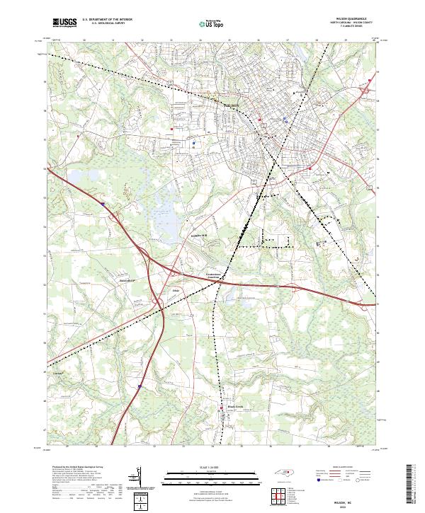 Wilson, NC — USGS 7.5-minute topo (2022)