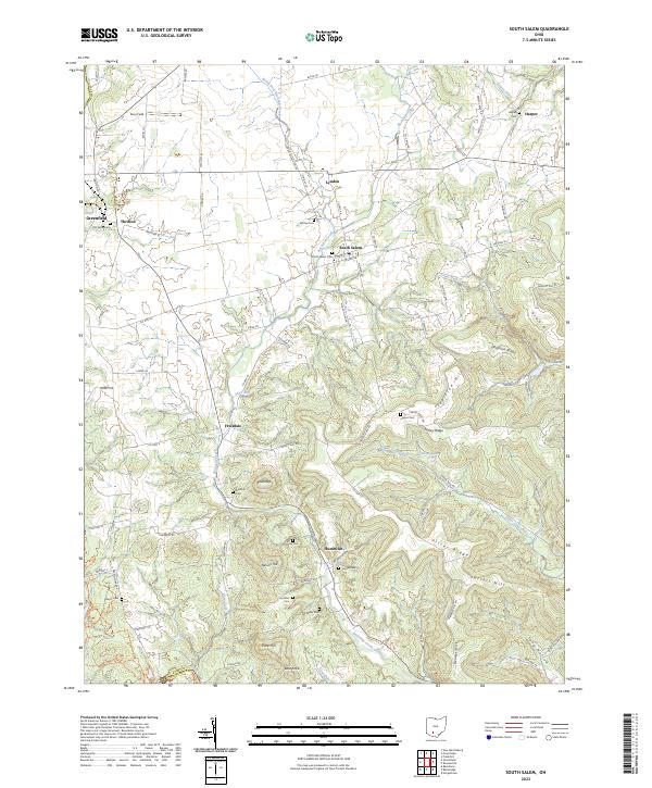 South Salem, OH — USGS 7.5-minute topo (2023)