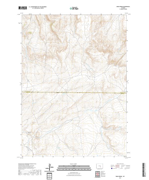 Bear Spring, WY — USGS 7.5-minute topo (2021)