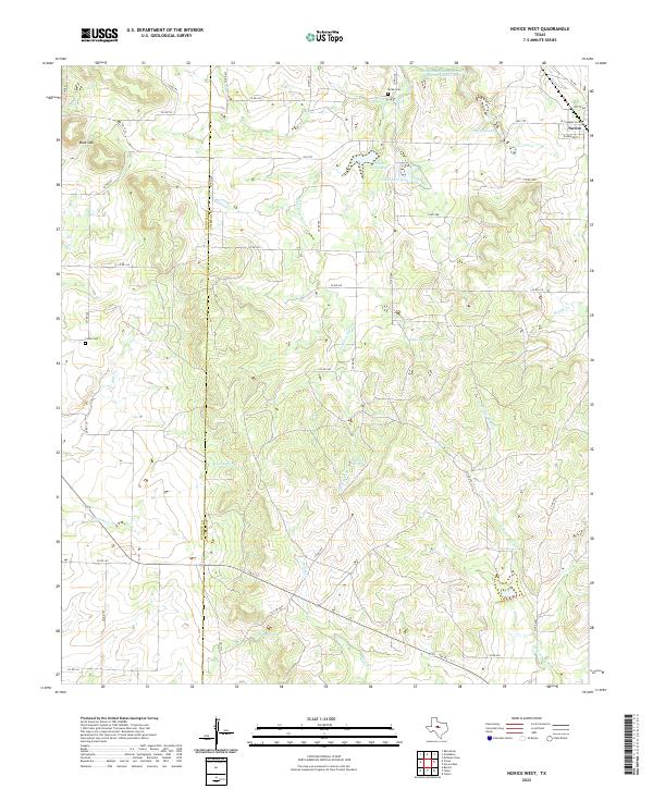 Novice West, TX — USGS 7.5-minute topo (2022)