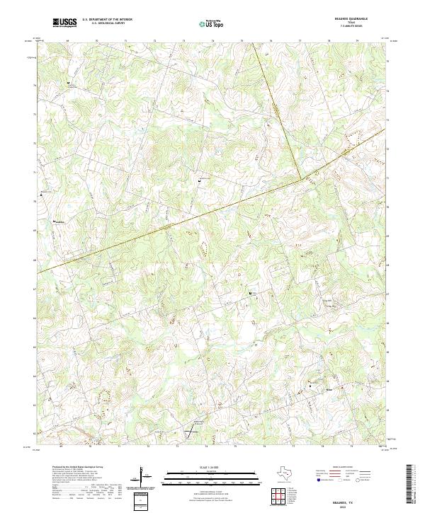 Beaukiss, TX — USGS 7.5-minute topo (2022)