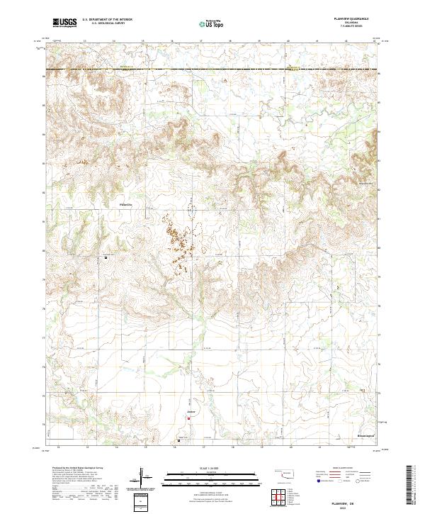 Plainview, OK — USGS 7.5-minute topo (2022)