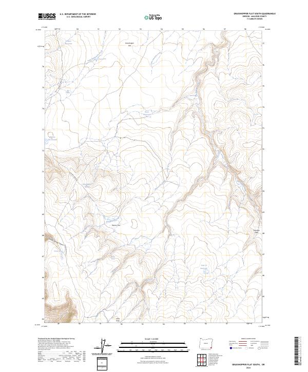 Grasshopper Flat South, OR — USGS 7.5-minute topo (2024)