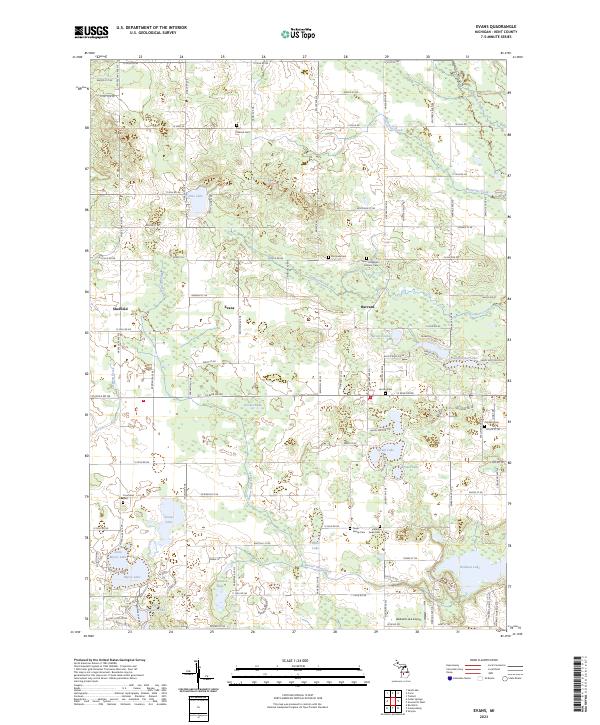 Evans, MI — USGS 7.5-minute topo (2023)