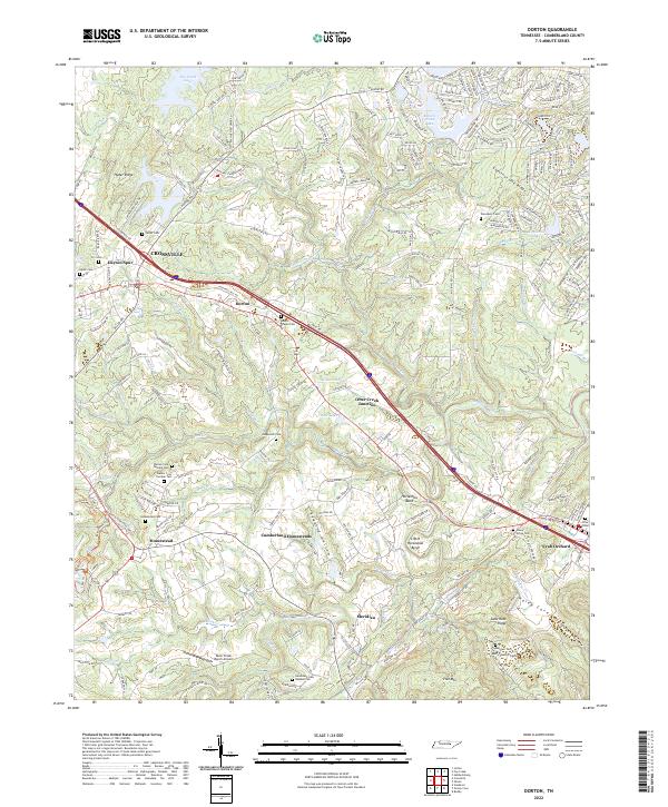 Dorton, TN — USGS 7.5-minute topo (2022)