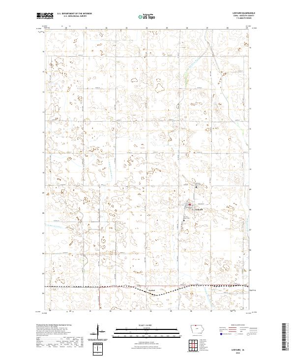 Ledyard, IA — USGS 7.5-minute topo (2022)