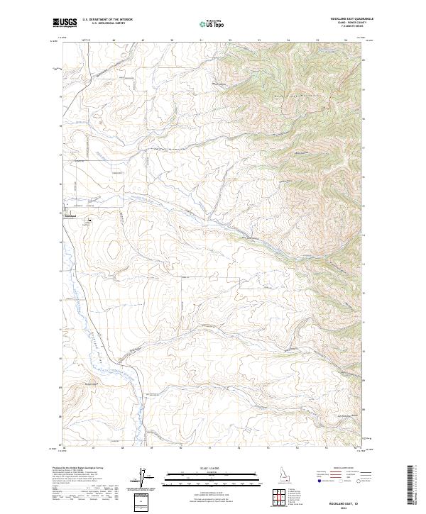 Rockland East, ID — USGS 7.5-minute topo (2024)