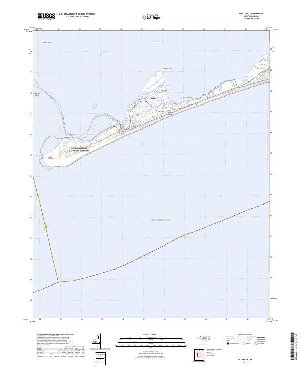 Hatteras, NC — USGS 7.5-minute topo (2022)