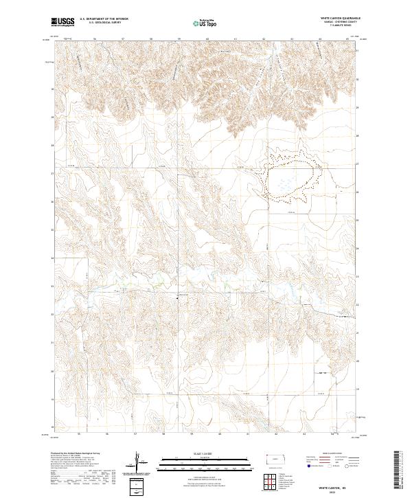 White Canyon, KS — USGS 7.5-minute topo (2022)