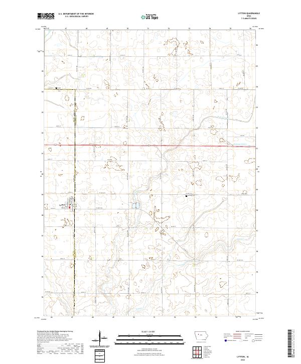 Lytton, IA — USGS 7.5-minute topo (2022)