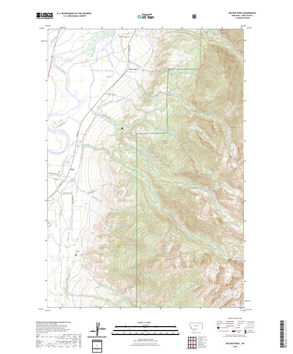 Dexter Point, MT — USGS 7.5-minute topo (2024)