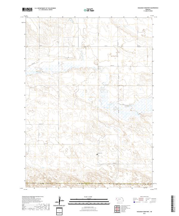 Hagaman Cemetery, NE — USGS 7.5-minute topo (2021)