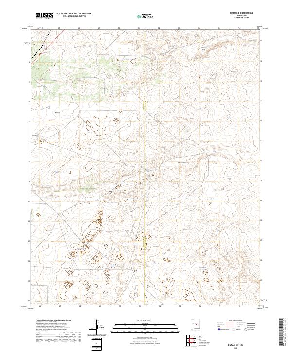Duran NE, NM — USGS 7.5-minute topo (2023)