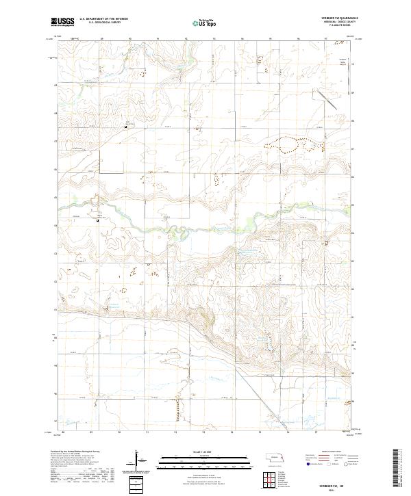 Scribner SW, NE — USGS 7.5-minute topo (2021)