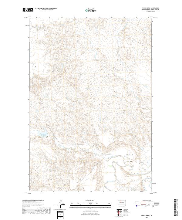White Horse, SD — USGS 7.5-minute topo (2021)