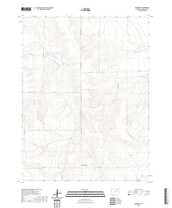 Shamrock, CO — USGS 7.5-minute topo (2022)