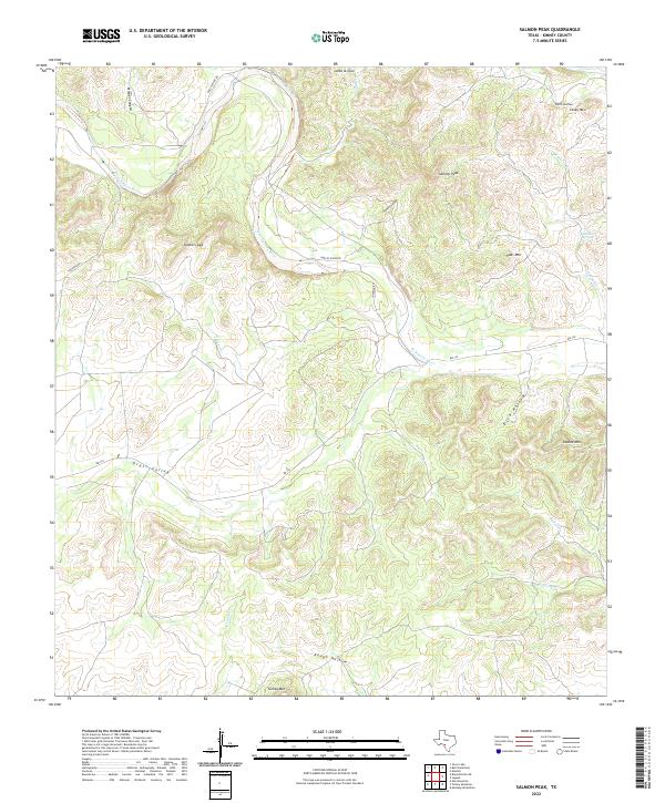 Salmon Peak, TX — USGS 7.5-minute topo (2022)