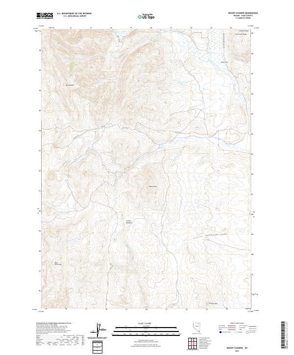 Mount Ichabod, NV — USGS 7.5-minute topo (2021)
