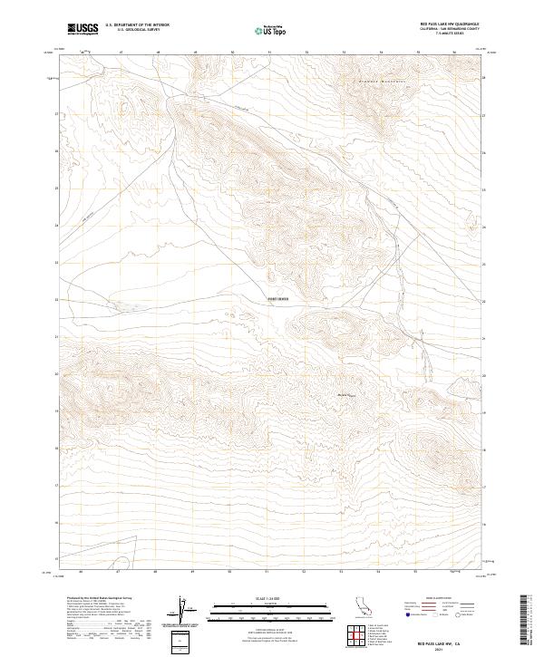 Red Pass Lake NW, CA — USGS 7.5-minute topo (2021)