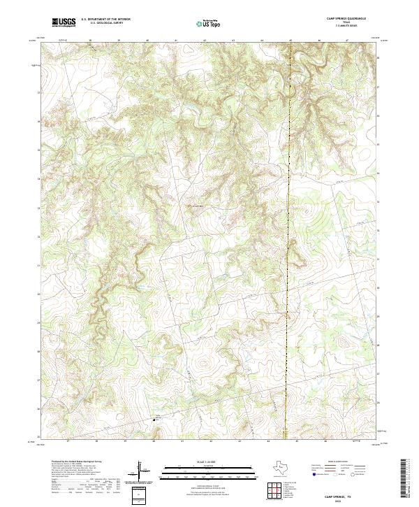 Camp Springs, TX — USGS 7.5-minute topo (2022)