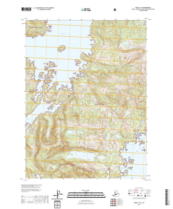 Craig A-1 NE, AK — USGS 7.5-minute topo (2021)