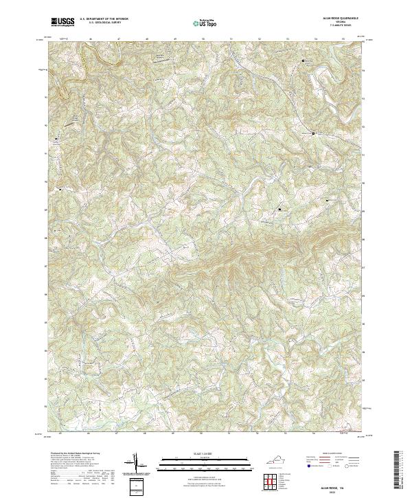 Alum Ridge, VA — USGS 7.5-minute topo (2022)