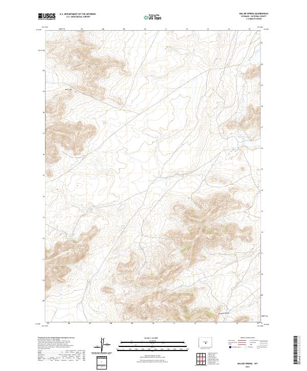 Miller Spring, WY — USGS 7.5-minute topo (2021)