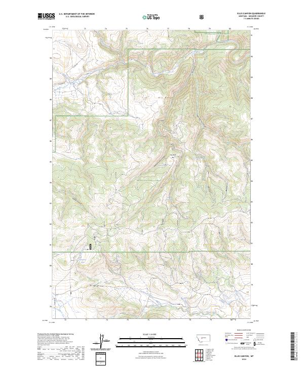 Ellis Canyon, MT — USGS 7.5-minute topo (2024)