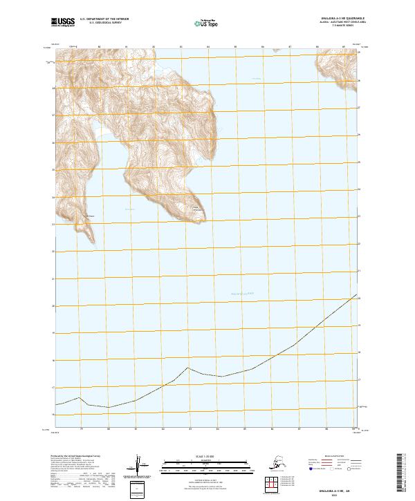 Unalaska A-3 NE, AK — USGS 7.5-minute topo (2021)