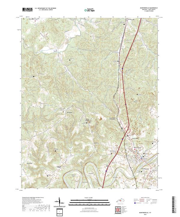 Munfordville, KY — USGS 7.5-minute topo (2022)