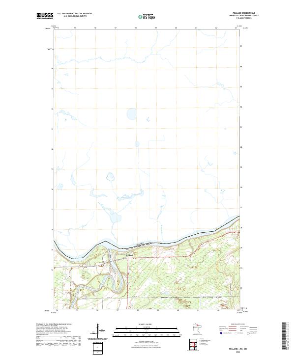 Pelland, MN-ON — USGS 7.5-minute topo (2022)