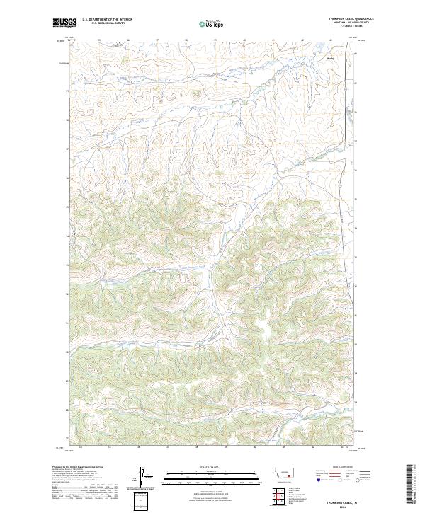 Thompson Creek, MT — USGS 7.5-minute topo (2024)