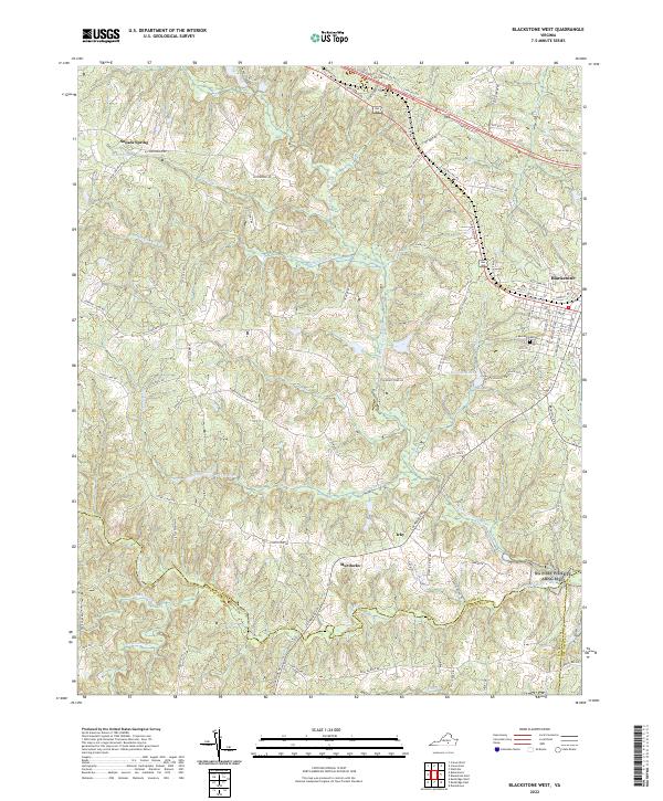 Blackstone West, VA — USGS 7.5-minute topo (2022)