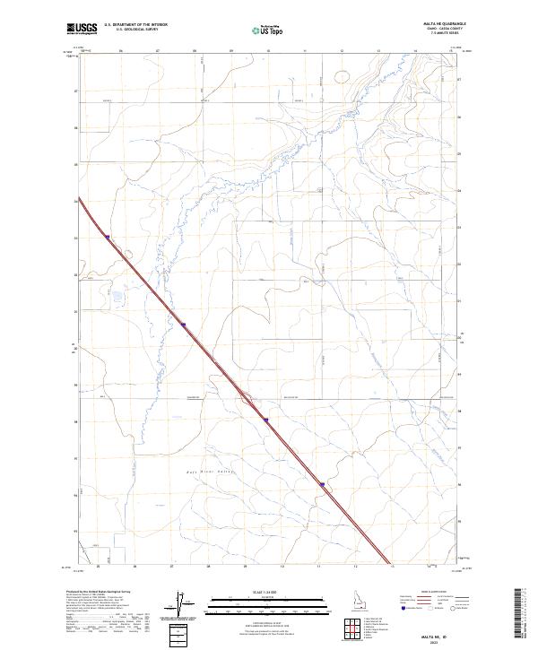 Malta NE, ID — USGS 7.5-minute topo (2023)