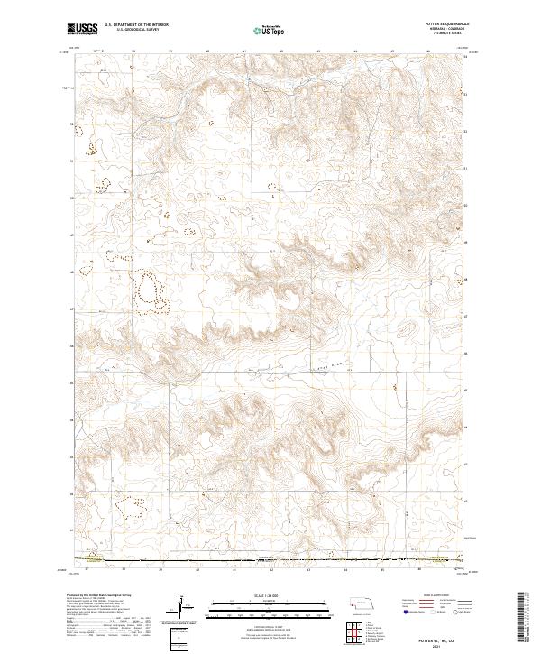 Potter SE, NE-CO — USGS 7.5-minute topo (2021)