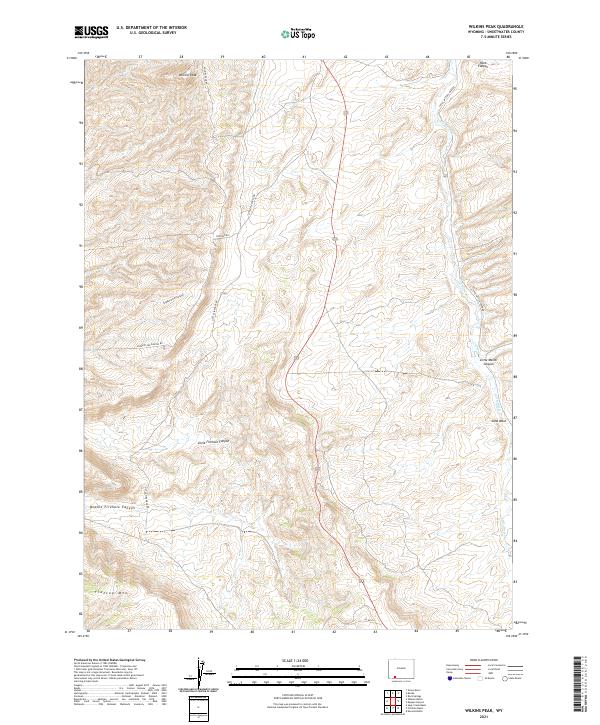 Wilkins Peak, WY — USGS 7.5-minute topo (2021)