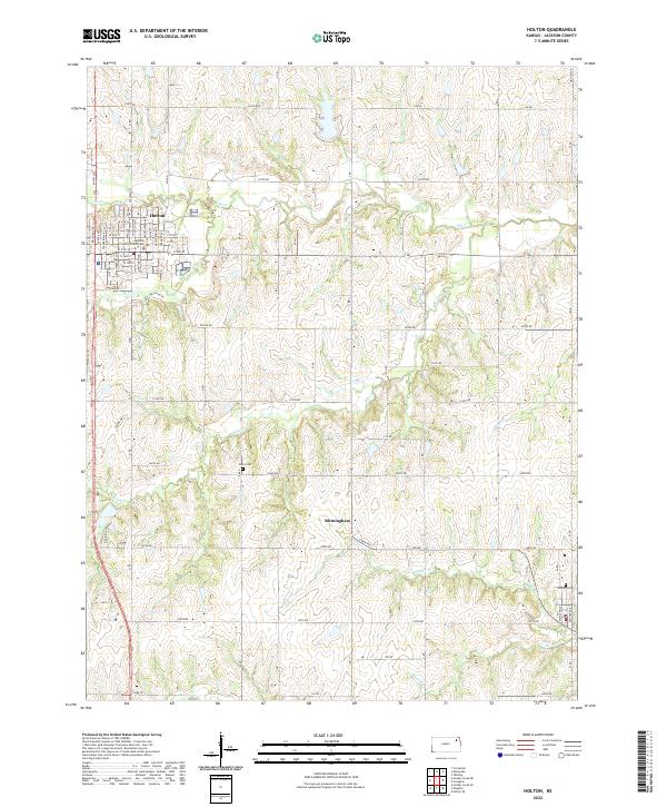 Holton, KS — USGS 7.5-minute topo (2022)