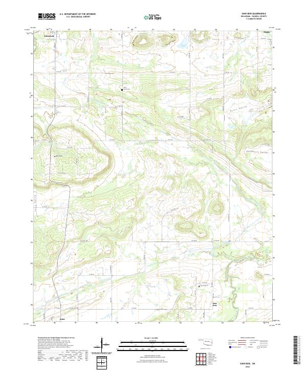 Sans Bois, OK — USGS 7.5-minute topo (2022)