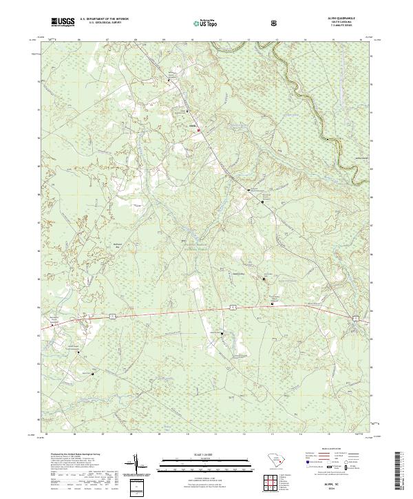Alvin, SC — USGS 7.5-minute topo (2024)