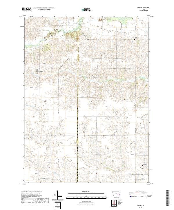 Kinross, IA — USGS 7.5-minute topo (2022)