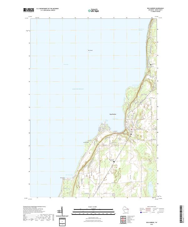 Egg Harbor, WI — USGS 7.5-minute topo (2022)
