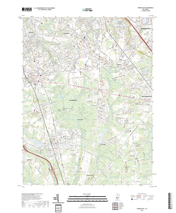 Pitman East, NJ — USGS 7.5-minute topo (2023)