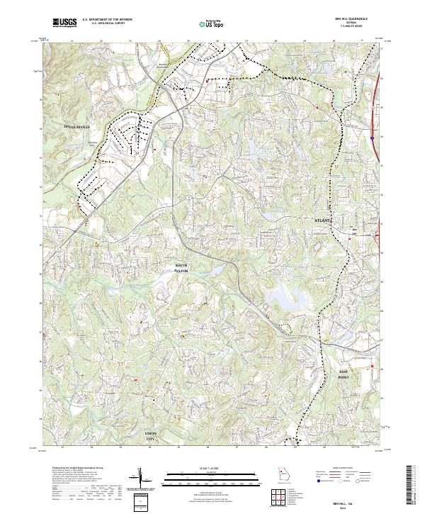 Ben Hill, GA — USGS 7.5-minute topo (2024)