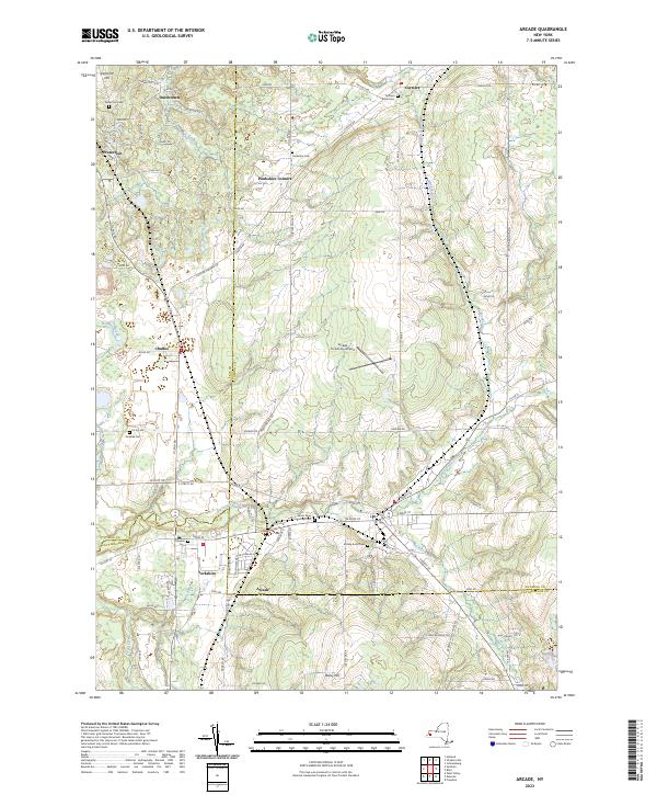 Arcade, NY — USGS 7.5-minute topo (2023)
