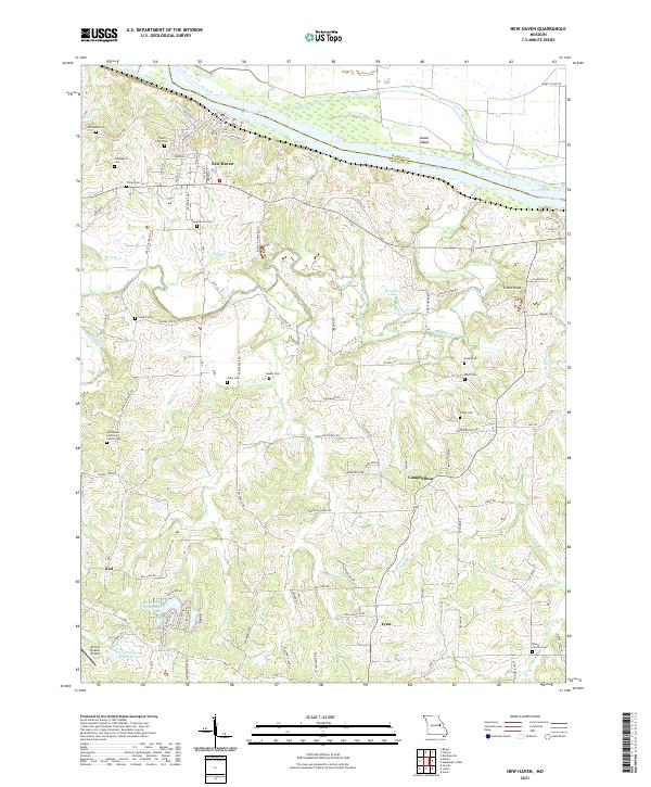 New Haven, MO — USGS 7.5-minute topo (2021)